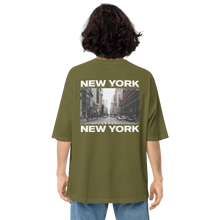 City Green / S New York Back Unisex Oversized Dark T-Shirt by Design Express