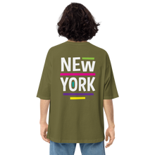 City Green / S New York Pop Back Unisex Oversized T-Shirt by Design Express