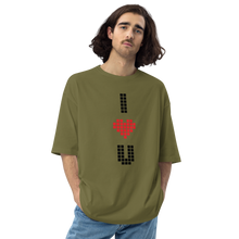 City Green / S I Heart U Pixel Vertical Unisex Oversized T-Shirt by Design Express