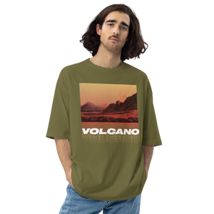 City Green / S Vulcano Front Unisex Oversized T-Shirt by Design Express