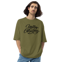 City Green / S Merry Christmas Unisex Oversized Light T-Shirt by Design Express