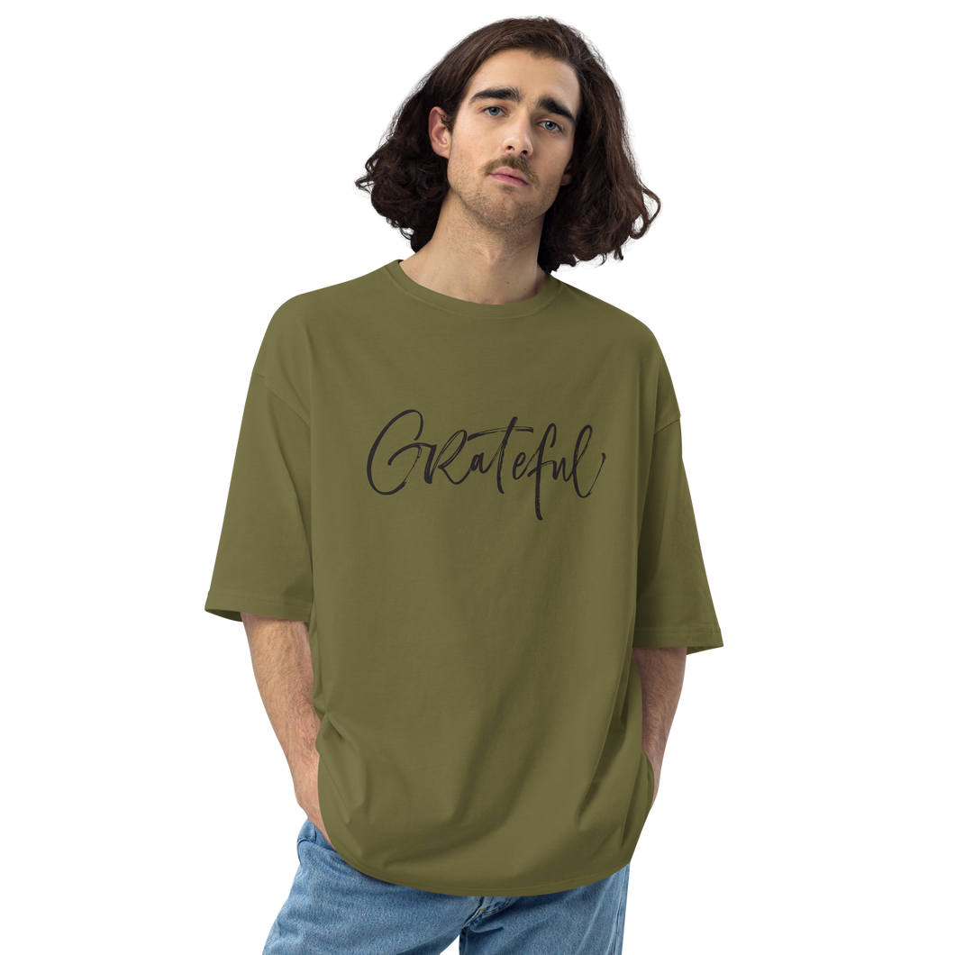 City Green / S Grateful Light Unisex Oversized T-Shirt by Design Express