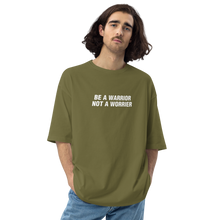 City Green / S Be a Warrior, Not a Worrier Unisex Oversized T-Shirt by Design Express