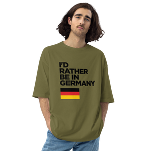 City Green / S I'd Rather Be In Germany Unisex Oversized Light T-Shirt by Design Express