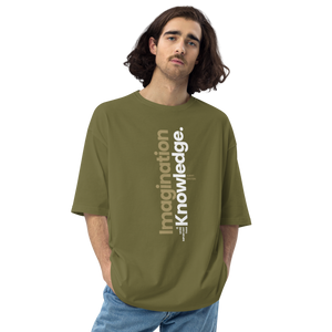 City Green / S Imagination is more important than knowledge "Poppins" Unisex Oversized T-Shirt by Design Express