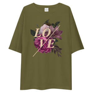 Love Flower Front Unisex Oversized T-Shirt by Design Express