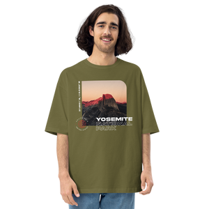 City Green / S Yosemite National Park Front Unisex Oversized Dark T-Shirt by Design Express