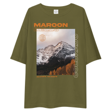 Maroon Bells, Colorado Front Unisex Oversized T-Shirt by Design Express