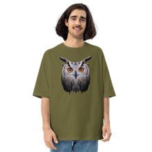 City Green / S Owl Art Unisex Oversized T-Shirt by Design Express
