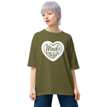 City Green / S Made With Love (Heart) Unisex Oversized T-Shirt by Design Express