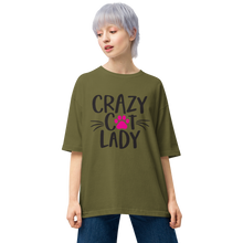 City Green / S Crazy Cat Lady (Pet Lover) Unisex Oversized Light T-Shirt by Design Express