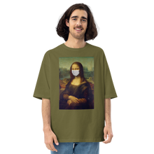 City Green / S Monalisa Mask Unisex Oversized T-Shirt by Design Express