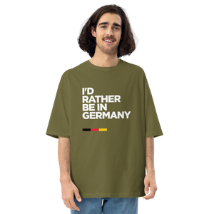 City Green / S I'd Rather Be In Germany Unisex Oversized T-Shirt by Design Express