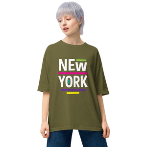 City Green / S New York Pop Front Unisex Oversized T-Shirt by Design Express