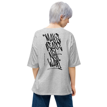 Mixed Grey / S Make Peace Not War Back Unisex Oversized Light T-Shirt by Design Express