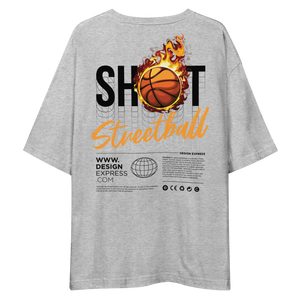 Shoot Streetball Back Unisex Oversized Light T-Shirt by Design Express