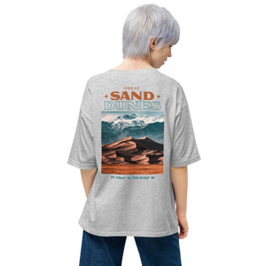 Mixed Grey / S Great Sand Dunes Back Unisex Oversized T-Shirt by Design Express