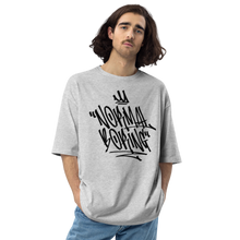 Mixed Grey / S Normal is Boring Graffiti Unisex Oversized Light T-Shirt by Design Express