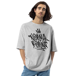 Mixed Grey / S Normal is Boring Graffiti Unisex Oversized Light T-Shirt by Design Express