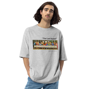 Mixed Grey / S The Last Supper Unisex Oversized Light T-Shirt by Design Express