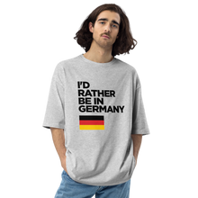 Mixed Grey / S I'd Rather Be In Germany Unisex Oversized Light T-Shirt by Design Express