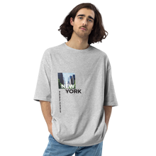 Mixed Grey / S New York Coordinates Front Unisex Oversized Light T-Shirt by Design Express