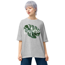 Mixed Grey / S Nature Montserrat Leaf Unisex Oversized T-Shirt by Design Express