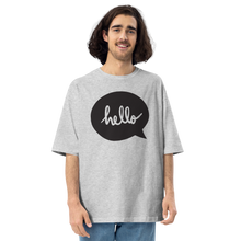 Mixed Grey / S Hello Unisex Oversized T-Shirt by Design Express