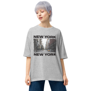 Mixed Grey / S New York Front Unisex Oversized Light T-Shirt by Design Express