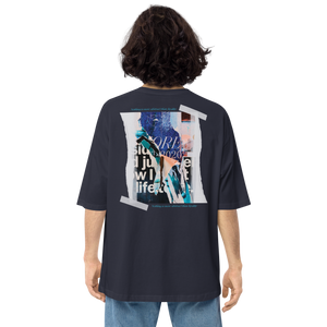 Navy / S Nothing is more abstarct than reality Unisex Oversized T-Shirt by Design Express