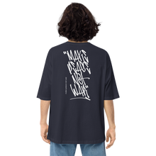 Make Peace Not War Back Unisex Oversized Dark T-Shirt by Design Express