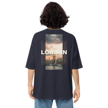 Navy / S London Back Unisex Oversized T-Shirt by Design Express