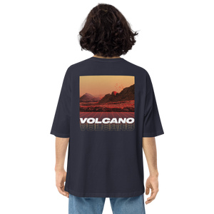 Navy / S Vulcano Back Unisex Oversized T-Shirt by Design Express