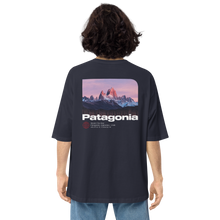 Monte Fitz Roy, Patagonia Back Unisex Oversized Dark T-Shirt by Design Express