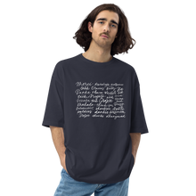 Navy / S Thank You Various Language Unisex Oversized T-Shirt by Design Express