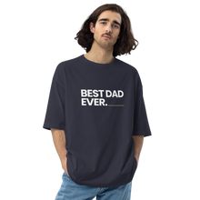 Navy / S Best Dad Ever "Poppins" Unisex Oversized T-Shirt by Design Express