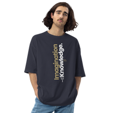 Navy / S Imagination is more important than knowledge "Poppins" Unisex Oversized T-Shirt by Design Express