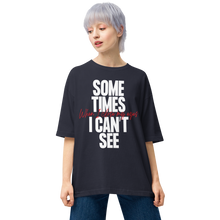 Navy / S Sometimes I can't See Unisex Oversized T-Shirt by Design Express