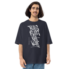 Navy / S Make Peace Not War Unisex Oversized Dark T-Shirt by Design Express