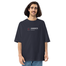 Navy / S Yosemite National Park Back Unisex Oversized Dark T-Shirt by Design Express