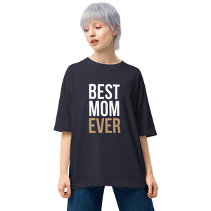 Navy / S Best Mom Ever Unisex Oversized T-Shirt by Design Express