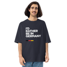 Navy / S I'd Rather Be In Germany Unisex Oversized T-Shirt by Design Express