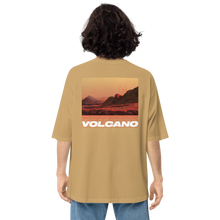 Sand Khaki / S Vulcano Back Unisex Oversized T-Shirt by Design Express