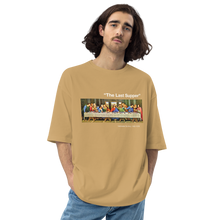 Sand Khaki / S The Last Supper Unisex Oversized Dark T-Shirt by Design Express