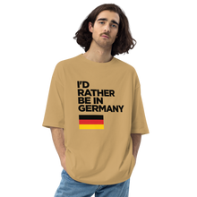Sand Khaki / S I'd Rather Be In Germany Unisex Oversized Light T-Shirt by Design Express