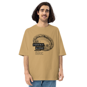 Sand Khaki / S Patience & Time Unisex Oversized T-Shirt by Design Express