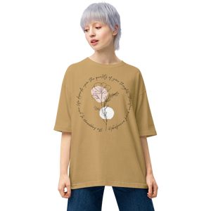 Sand Khaki / S The happiness of your life deppends upon the quality of your thoughts Unisex Oversized T-Shirt by Design Express