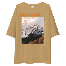 Maroon Bells, Colorado Front Unisex Oversized T-Shirt by Design Express