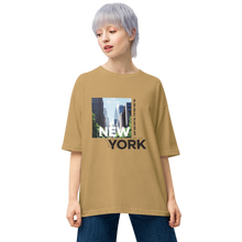 Sand Khaki / S New York Coordinates Unisex Oversized Light T-Shirt by Design Express