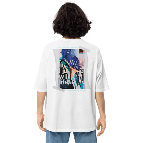 White / S Nothing is more abstarct than reality Unisex Oversized T-Shirt by Design Express